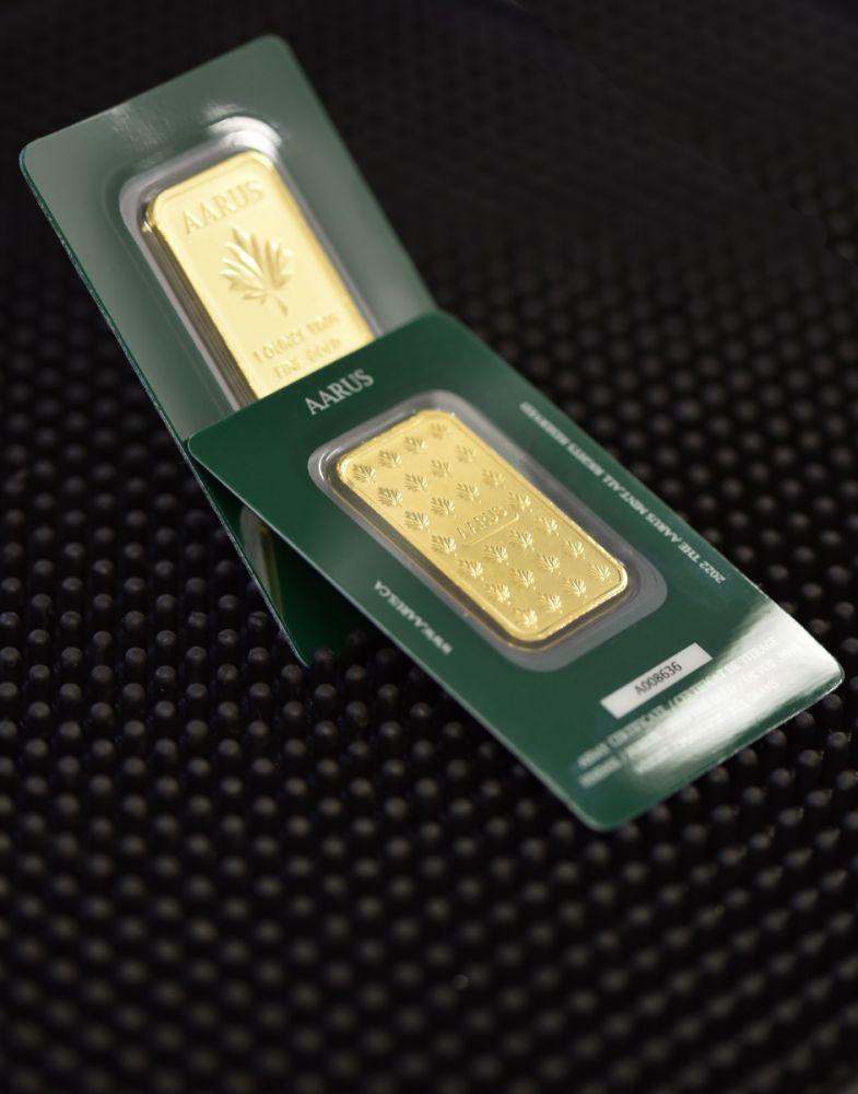 1 OZ GOLD AARUS BAR