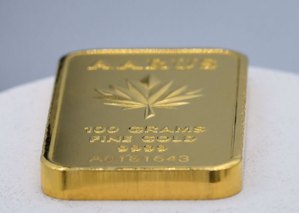 100 GRAM AARUS GOLD BAR
